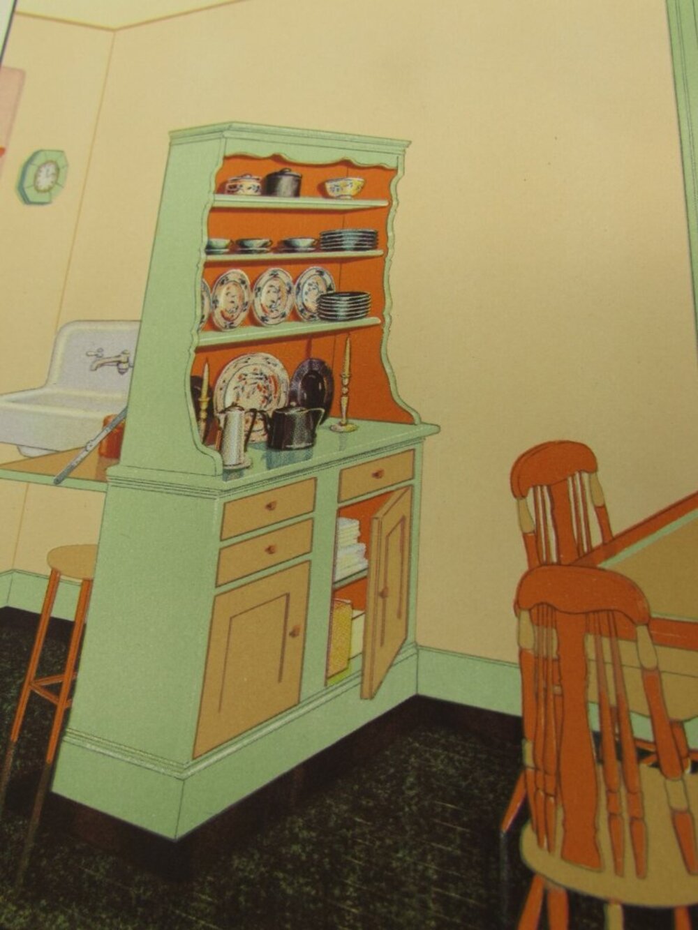 1930s Benjamin Moore Kitchen Paint Decor Ideas Triangle Club 33537